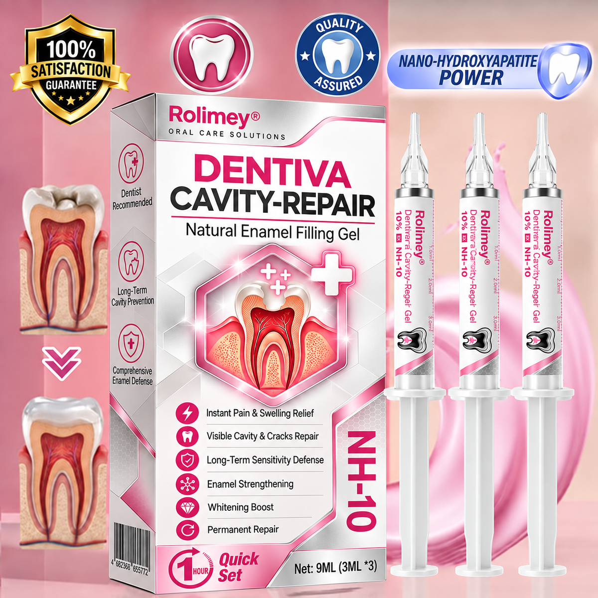 🧑⚕️Rolimey® DenPerm Cavity-Repair Natural Enamel Filling Gel