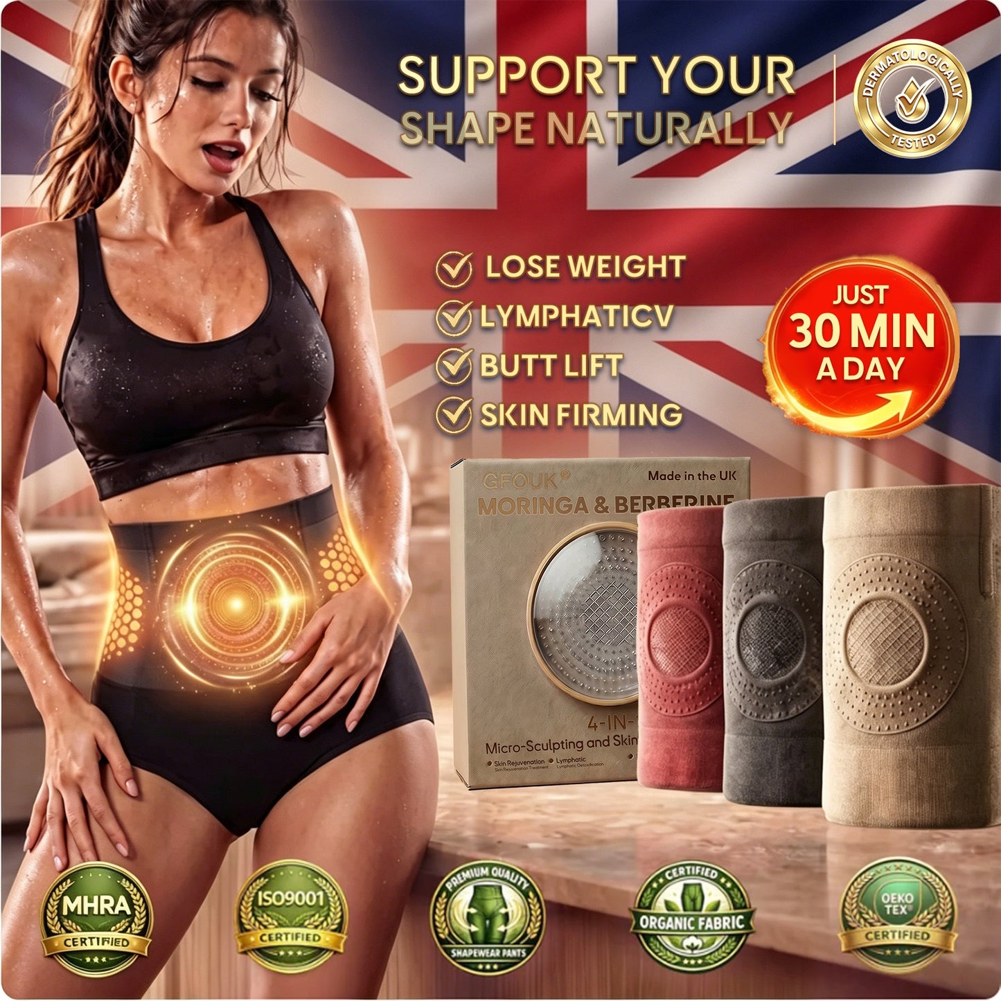 🩲 Official Brand Store | ✅ GFOUK® 2026 Moringa & Berberine 4-in-1 Micro-Particle Sculpting & Fat-Burning Shorts