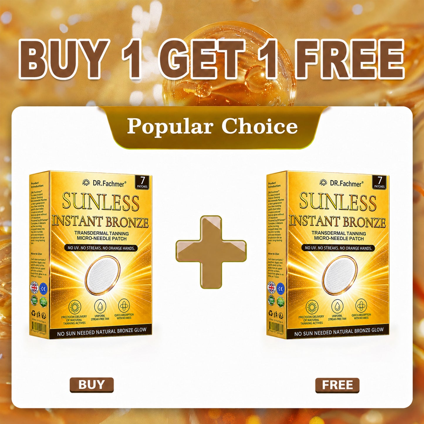 DR.Fachmer® 𝐒𝐮𝐧𝐥𝐞𝐬𝐬 𝐈𝐧𝐬𝐭𝐚𝐧𝐭 𝐁𝐫𝐨𝐧𝐳𝐞 𝐓𝐚𝐧𝐧𝐢𝐧𝐠 𝐌𝐢𝐜𝐫𝐨𝐧𝐞𝐞𝐝𝐥𝐞 𝐏𝐚𝐭𝐜𝐡 🔆