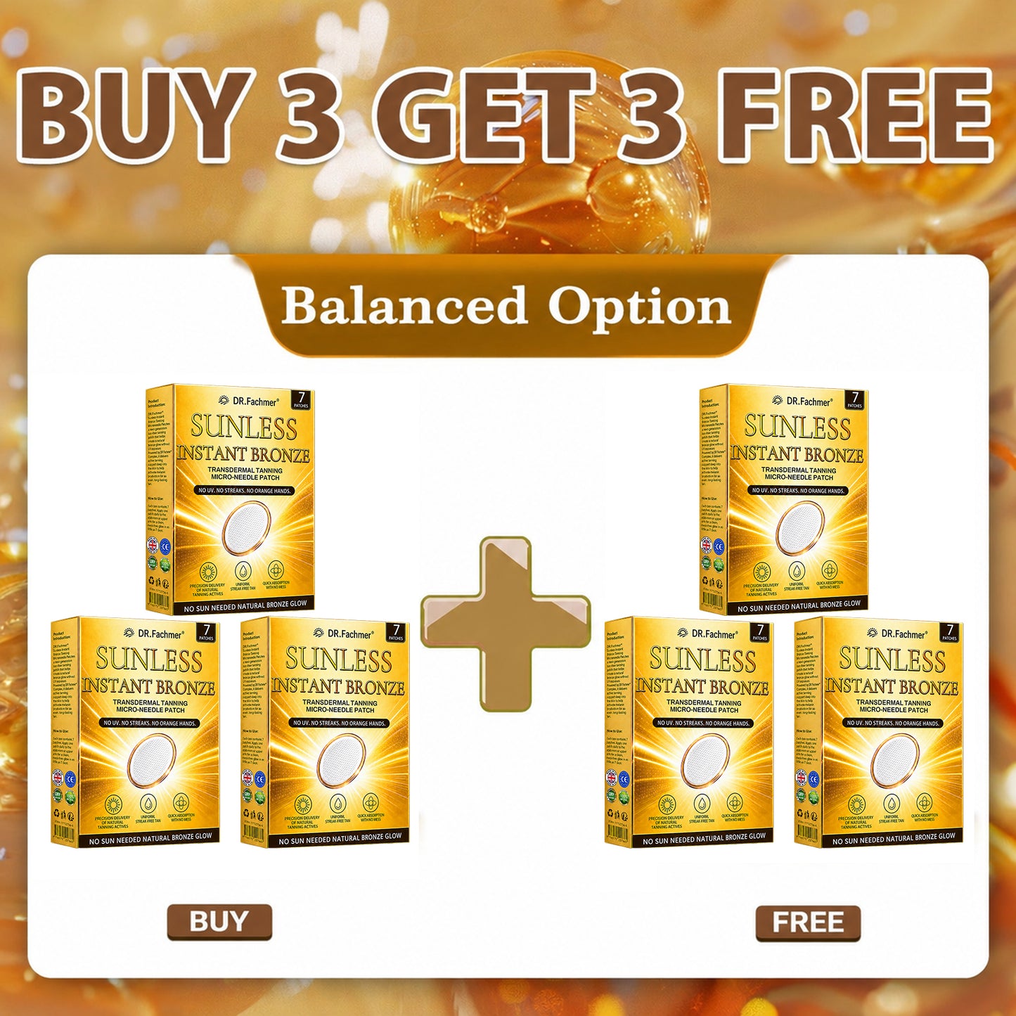 DR.Fachmer® 𝐒𝐮𝐧𝐥𝐞𝐬𝐬 𝐈𝐧𝐬𝐭𝐚𝐧𝐭 𝐁𝐫𝐨𝐧𝐳𝐞 𝐓𝐚𝐧𝐧𝐢𝐧𝐠 𝐌𝐢𝐜𝐫𝐨𝐧𝐞𝐞𝐝𝐥𝐞 𝐏𝐚𝐭𝐜𝐡 🔆