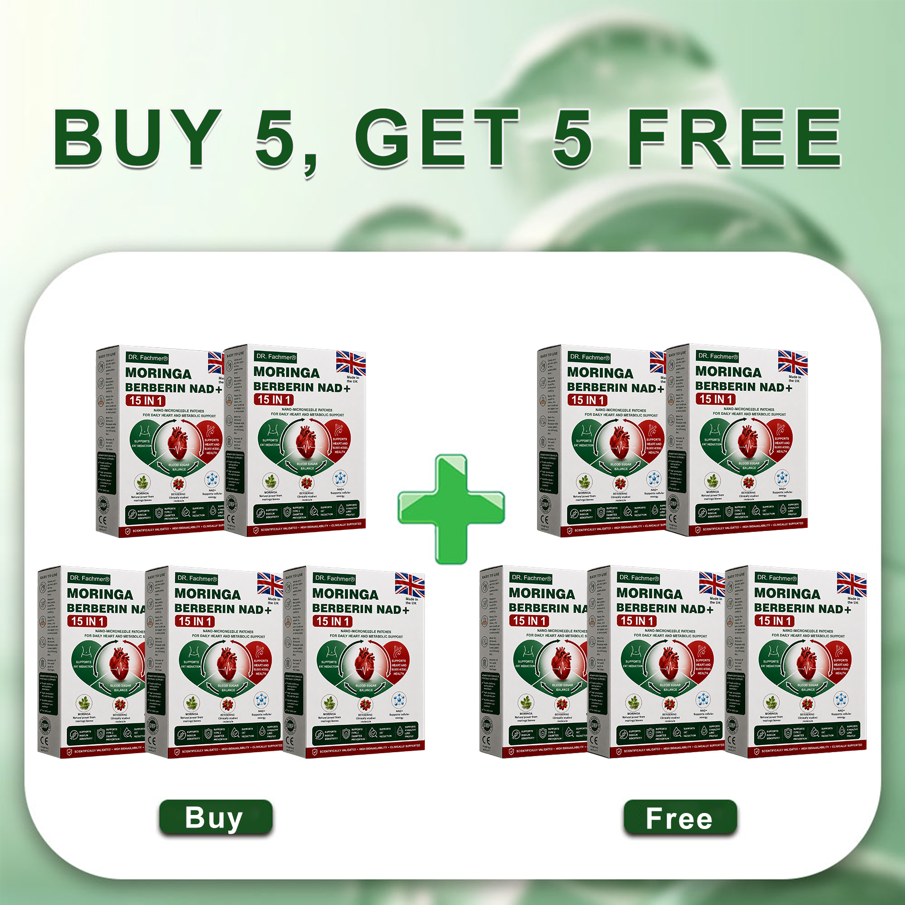 🎁 10 boxes (Buy 5 Get 5 Free) – Lose up to 40 kg