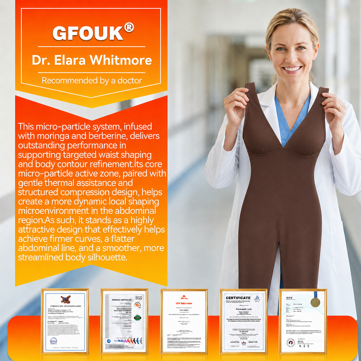 ✅ Official Brand Store 💚GFOUK® 2026 Moringa & Berberine 4-in-1 Micro-Particle Sculpting & Fat-Burning Bodysuit