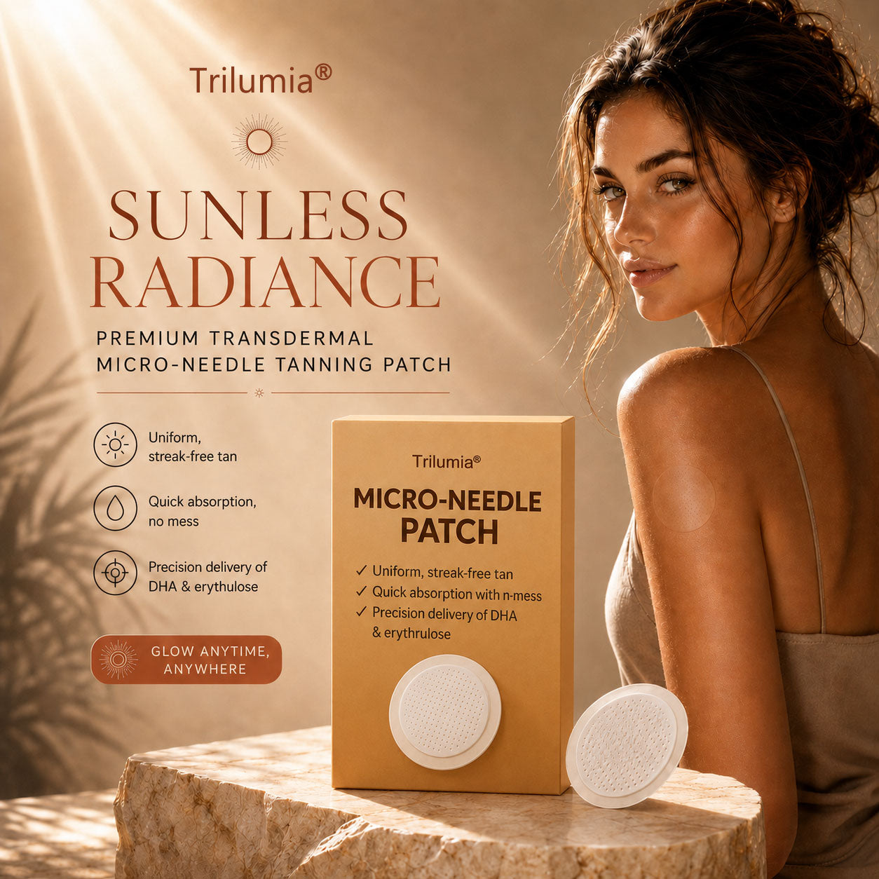𝗨𝗽 𝘁𝗼 𝟴𝟱% 𝗢𝗙𝗙 𝗧𝗿𝗶𝗹𝘂𝗺𝗶𝗮® 𝗦𝘂𝗻𝗙𝗿𝗲𝗲 𝗧𝗮𝗻𝗻𝗶𝗻𝗴 𝗣𝗮𝘁𝗰𝗵 🌴 𝗨𝗩-𝗙𝗿𝗲𝗲 𝗚𝗼𝗹𝗱𝗲𝗻 𝗕𝗿𝗼𝗻𝘇𝗲✨ 𝟭𝟰-𝗗𝗮𝘆 𝗡𝗮𝘁𝘂𝗿𝗮𝗹 𝗚𝗹𝗼𝘄