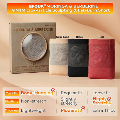 🌺 Official Brand Store |  GFOUK® 2026 Moringa & Berberine 4-in-1 Micro-Particle Sculpting & Fat-Burning Shorts