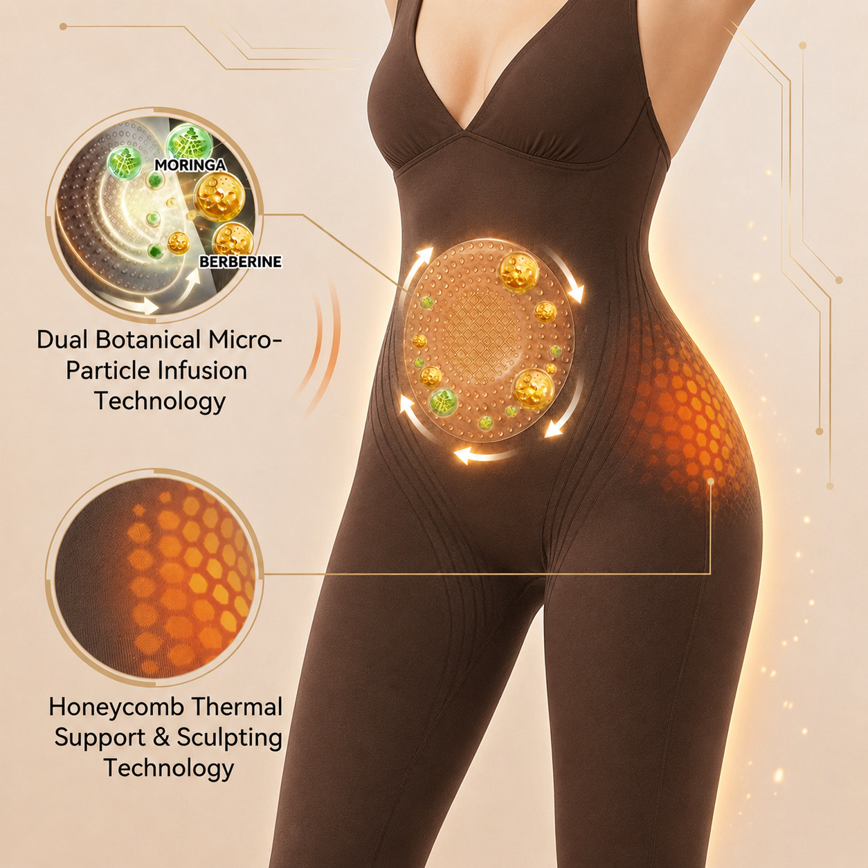 ✅ Official Brand Store 💚GFOUK® 2026 Moringa & Berberine 4-in-1 Micro-Particle Sculpting & Fat-Burning Bodysuit
