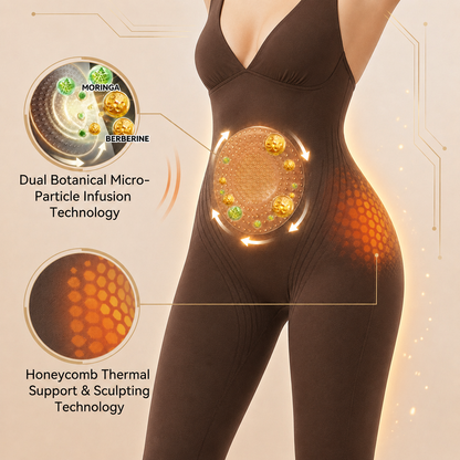 ✅ Official Brand Store 💚GFOUK® 2026 Moringa & Berberine 4-in-1 Micro-Particle Sculpting & Fat-Burning Bodysuit