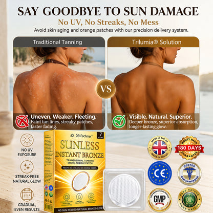 DR.Fachmer® 𝐒𝐮𝐧𝐥𝐞𝐬𝐬 𝐈𝐧𝐬𝐭𝐚𝐧𝐭 𝐁𝐫𝐨𝐧𝐳𝐞 𝐓𝐚𝐧𝐧𝐢𝐧𝐠 𝐌𝐢𝐜𝐫𝐨𝐧𝐞𝐞𝐝𝐥𝐞 𝐏𝐚𝐭𝐜𝐡 🔆