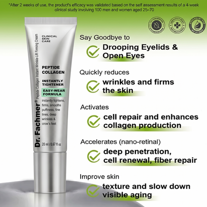 Dr. Fachmer®👀Peptide Collagen INSTANT TIGHTENING + PEPTIDE FIRMING CARE, Instantly smooths puffiness and lines while supporting firmer skin with continued use