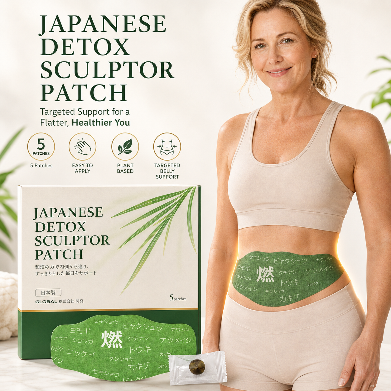 🌿🦋Zvoevo® 8H Invisible Detox Sculptor Patch— Warming Waist & Abdomen Comfort Patch Set
